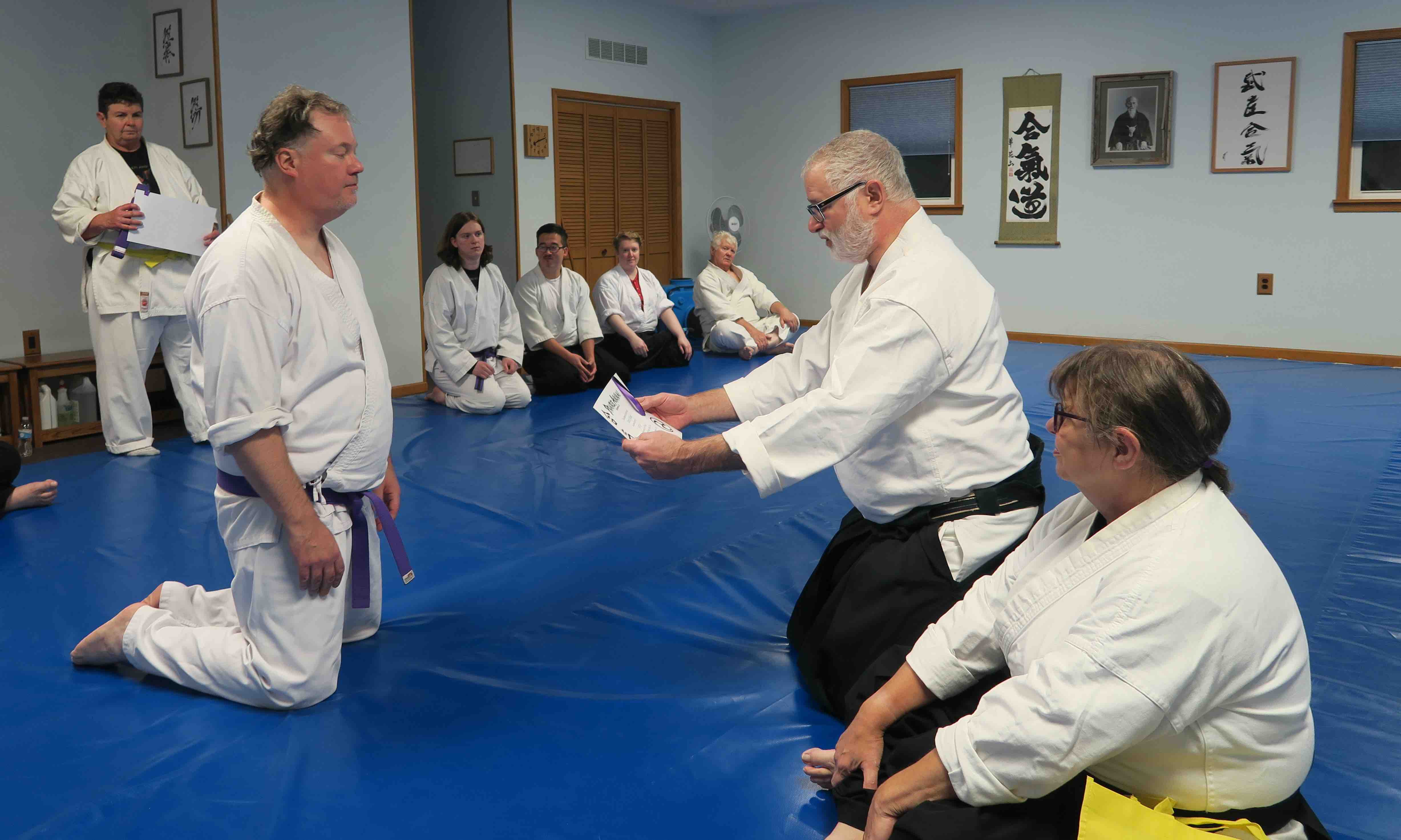 Students practicing at Prairie Aikikai