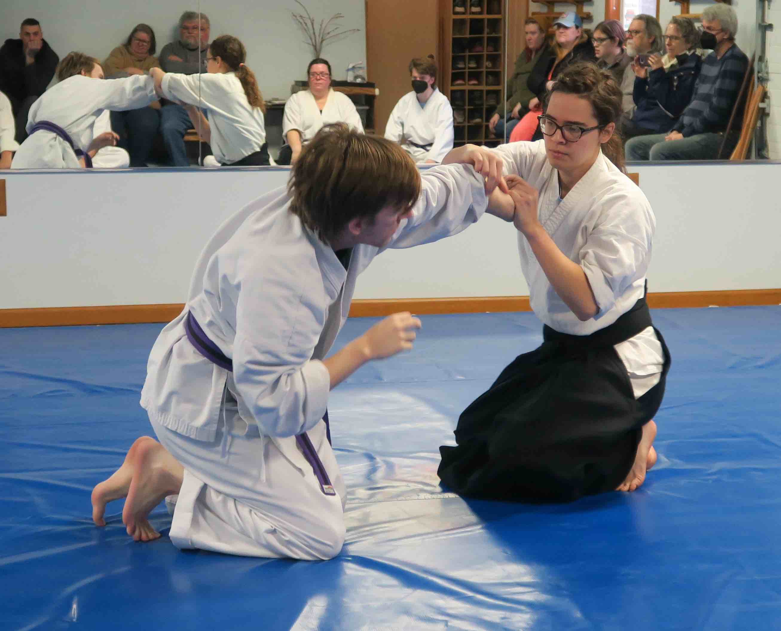 Students practicing at Prairie Aikikai