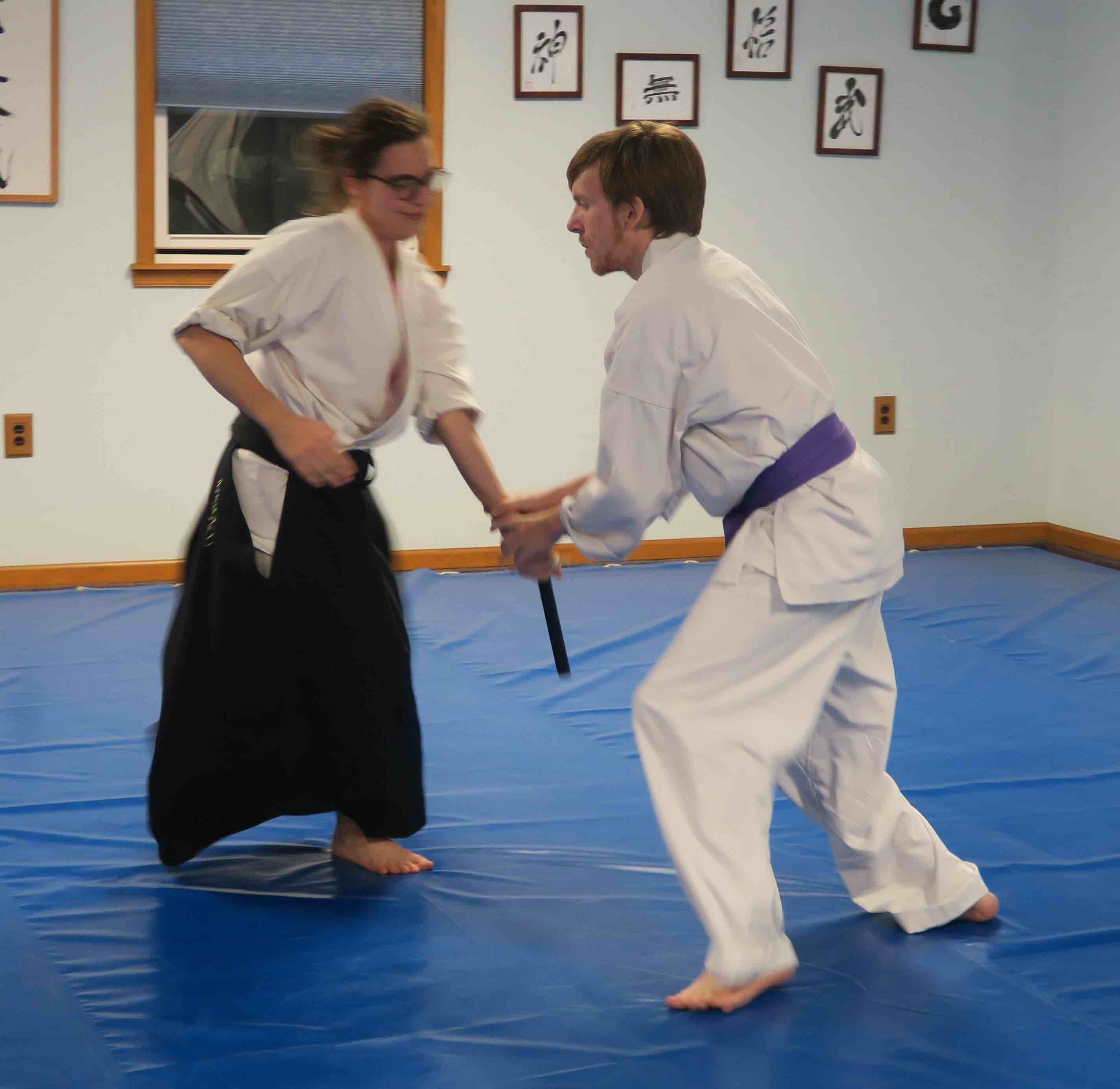 Students practicing at Prairie Aikikai
