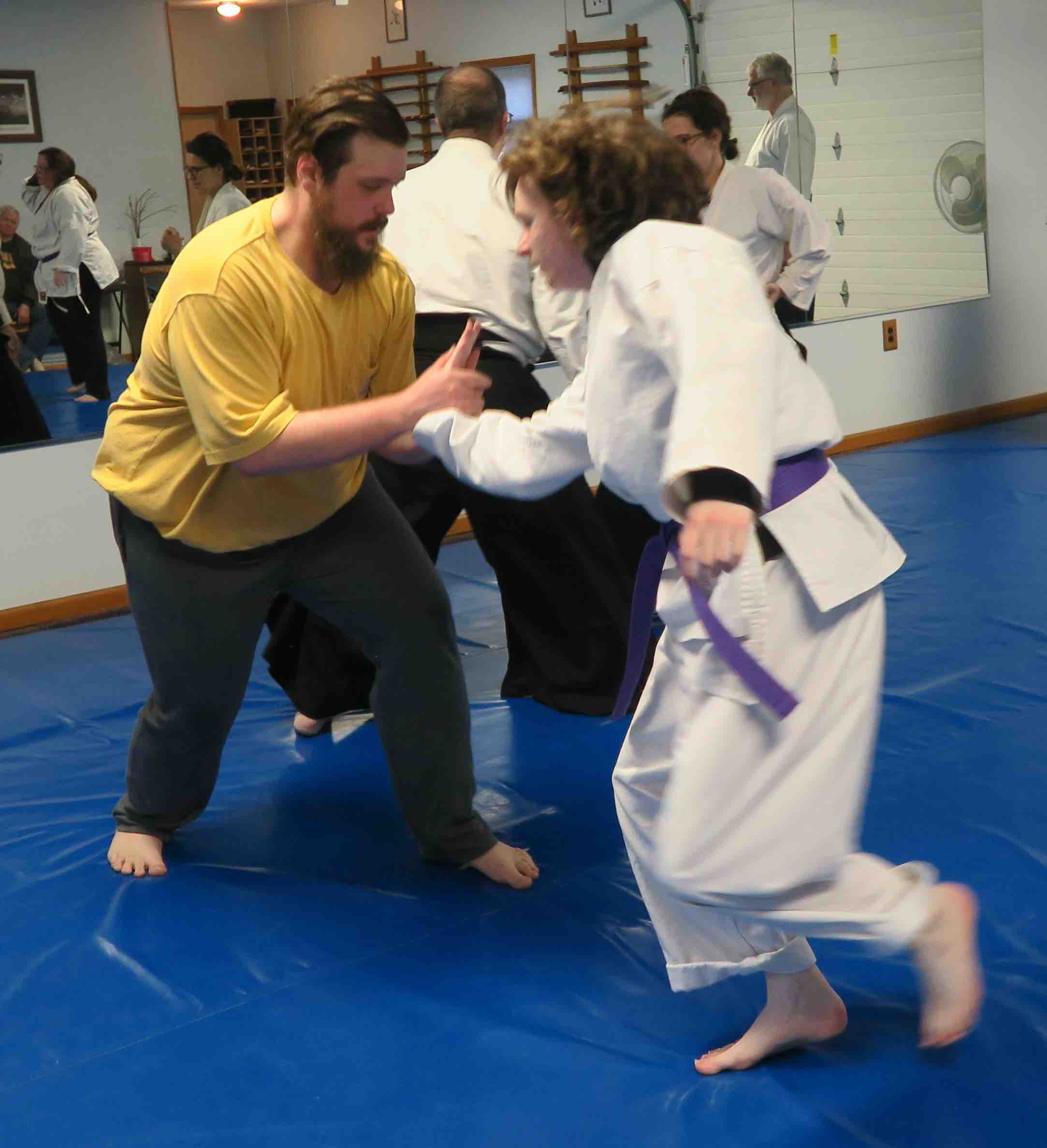 Students practicing at Prairie Aikikai