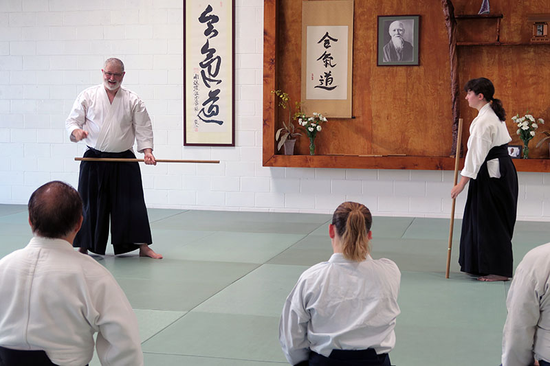 Students practicing at Prairie Aikikai