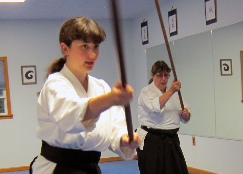 Students practicing at Prairie Aikikai