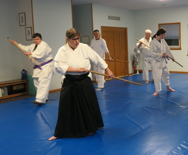Students practicing at Prairie Aikikai