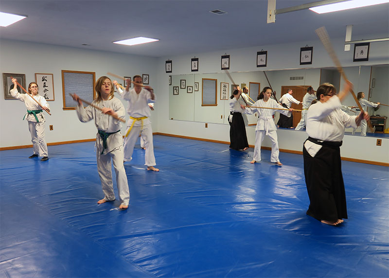 Students practicing at Prairie Aikikai