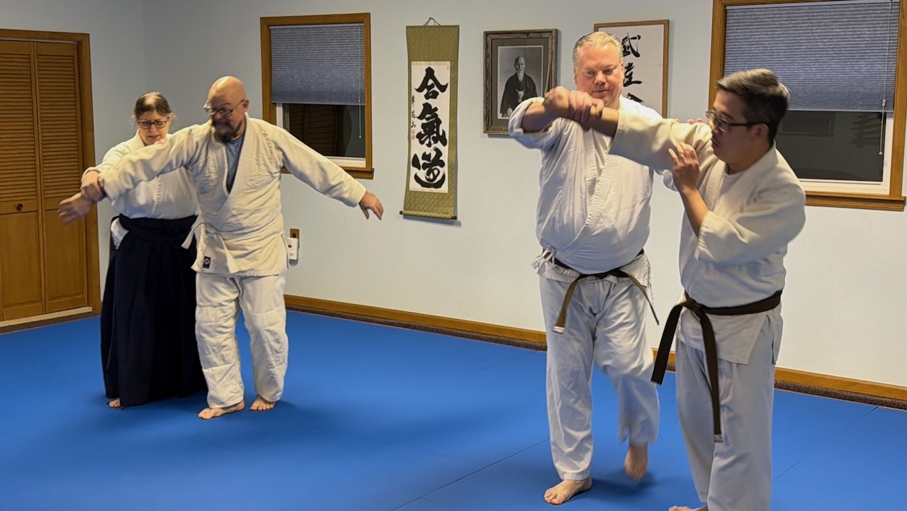 Students practicing at Prairie Aikikai